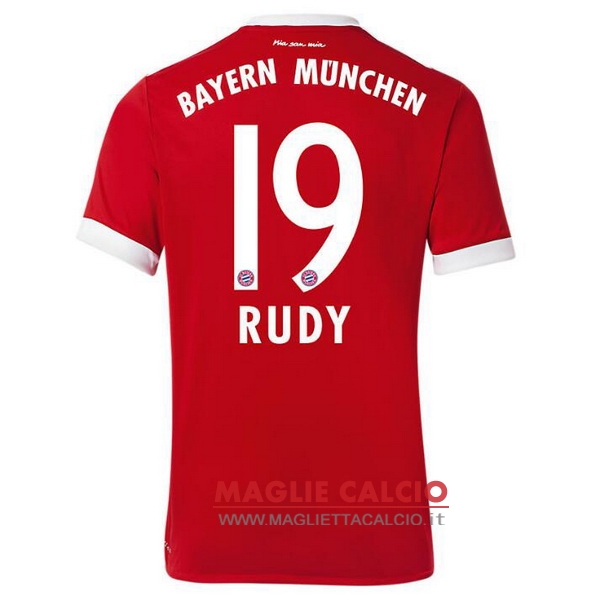 nuova maglietta bayern munich 2017-2018 rudy 19 prima